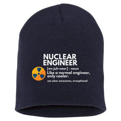 Funny Nuclear Engineer Definition Engineering Gift Short Acrylic Beanie
