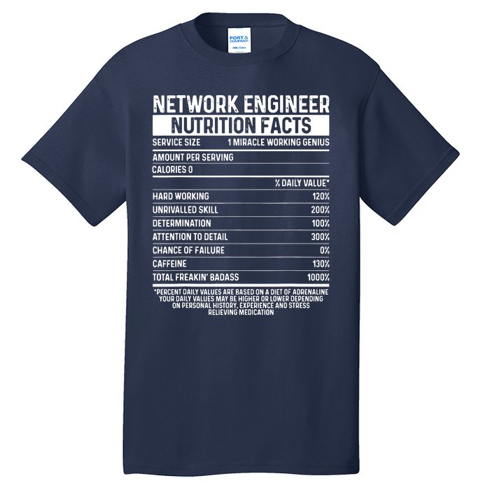 Funny Network Engineer Tool Code Network Engineering Tall T-Shirt