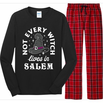 Funny Not Every Witch Lives In Salem Halloween Great Gift Long Sleeve Pajama Set