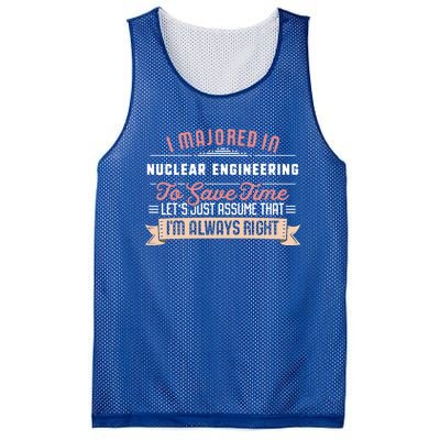 Funny Nuclear Engineering Major Studengreat Gift Graduation Gift Mesh Reversible Basketball Jersey Tank