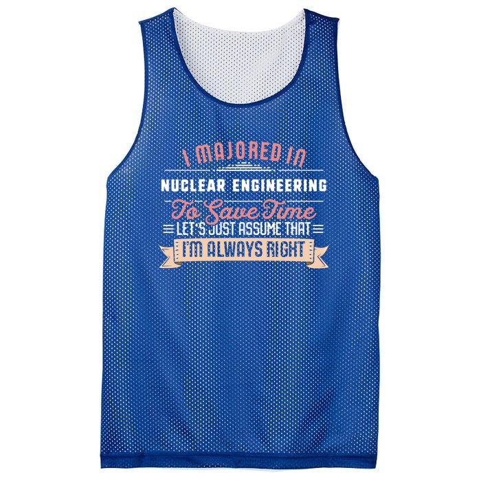 Funny Nuclear Engineering Major Studengreat Gift Graduation Gift Mesh Reversible Basketball Jersey Tank