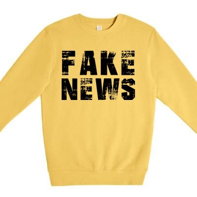 Fake News Election Keep America Great 2024 Trump Premium Crewneck Sweatshirt