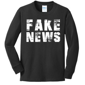 Fake News Election Keep America Great 2024 Trump Kids Long Sleeve Shirt