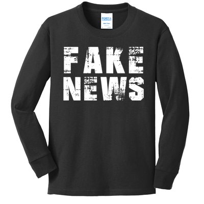 Fake News Election Keep America Great 2024 Trump Kids Long Sleeve Shirt