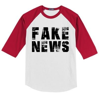 Fake News Election Keep America Great 2024 Trump Kids Colorblock Raglan Jersey