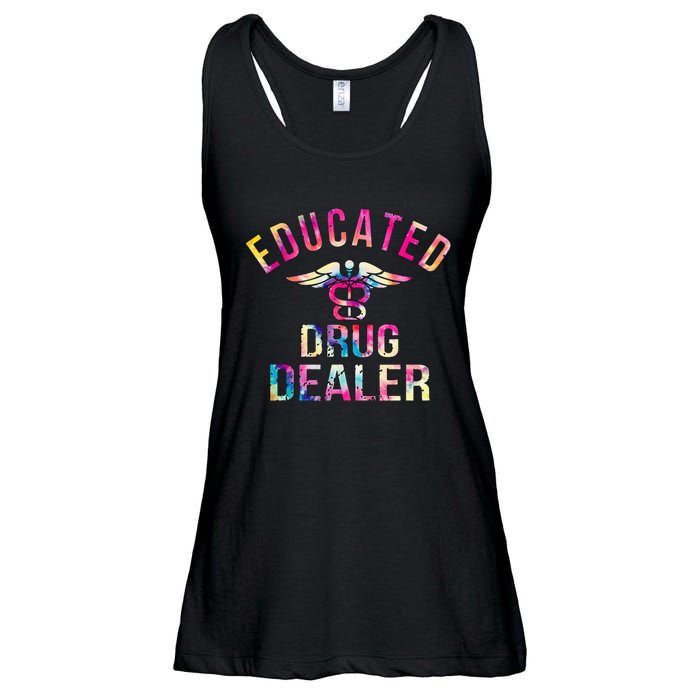 Funny Nurse Educated Drug Dealer Nurse Life Ladies Essential Flowy Tank