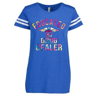 Funny Nurse Educated Drug Dealer Nurse Life Enza Ladies Jersey Football T-Shirt