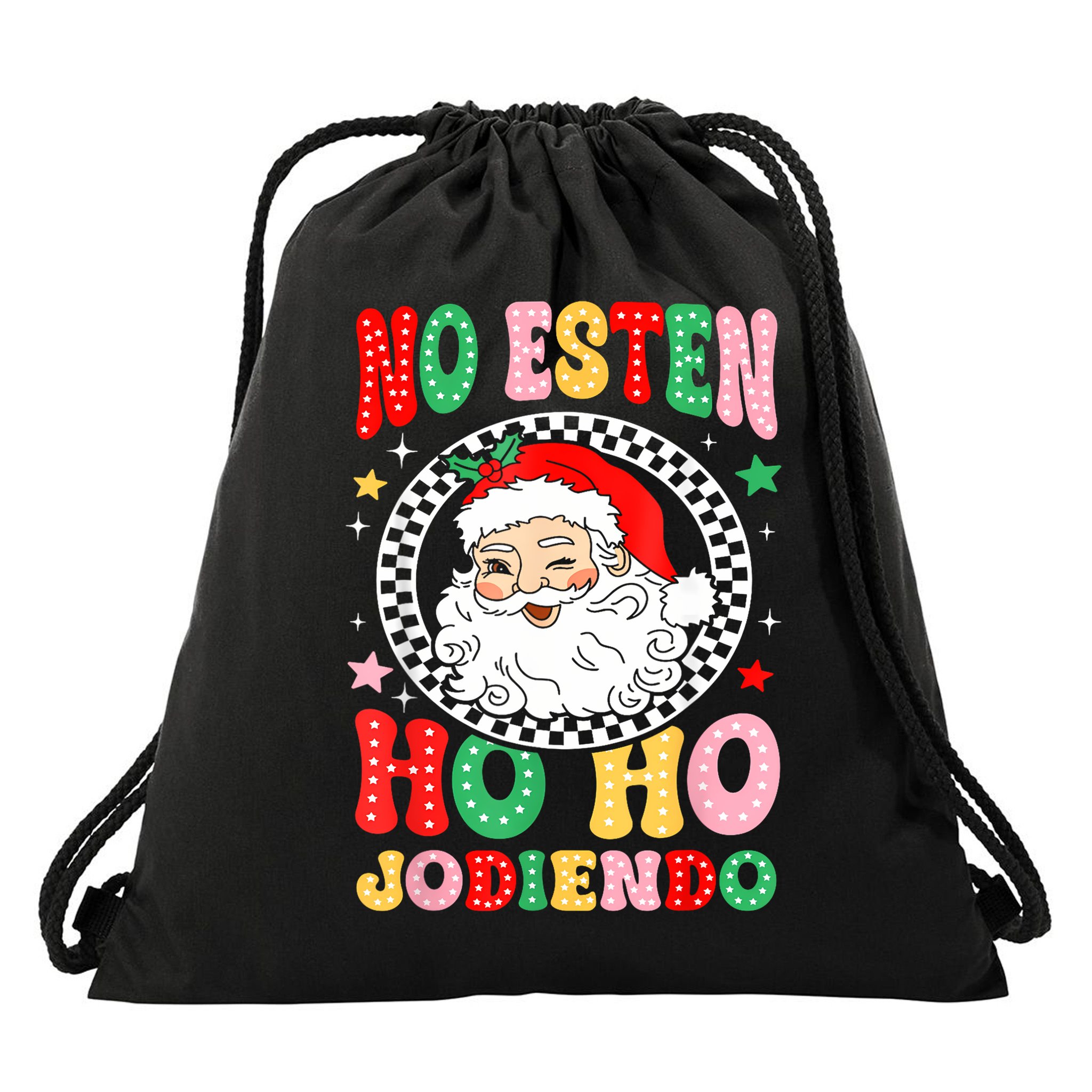 Funny No Esten Ho Ho Jodiendo Drawstring Bag
