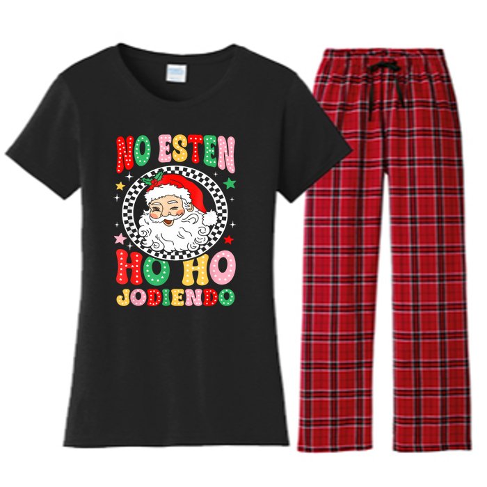 Funny No Esten Ho Ho Jodiendo Women's Flannel Pajama Set