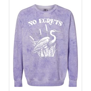 Funny No Egrets No Regrets Bird Pun Colorblast Crewneck Sweatshirt