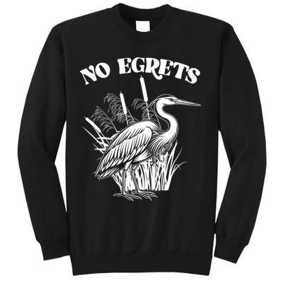 Funny No Egrets No Regrets Bird Pun Sweatshirt