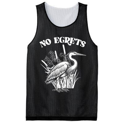 Funny No Egrets No Regrets Bird Pun Mesh Reversible Basketball Jersey Tank