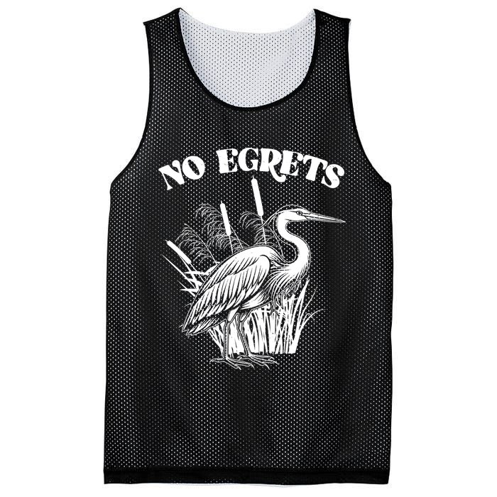 Funny No Egrets No Regrets Bird Pun Mesh Reversible Basketball Jersey Tank