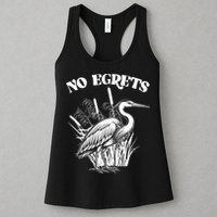 Funny No Egrets No Regrets Bird Pun Womens Tank Top