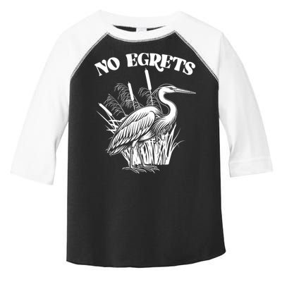 Funny No Egrets No Regrets Bird Pun Toddler Fine Jersey T-Shirt