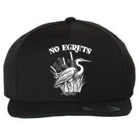 Funny No Egrets No Regrets Bird Pun Wool Snapback Cap