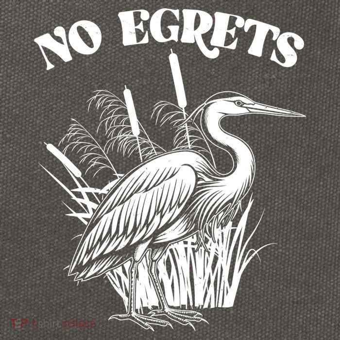 Funny No Egrets No Regrets Bird Pun Cotton Canvas Backpack
