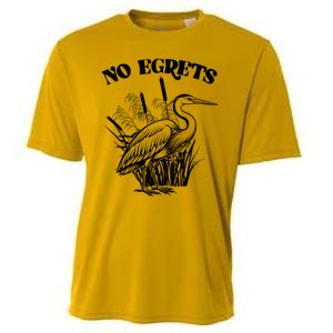 Funny No Egrets No Regrets Bird Pun Cooling Performance Crew T-Shirt