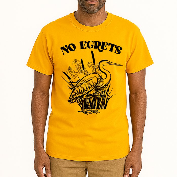 Funny No Egrets No Regrets Bird Pun Tall T-Shirt