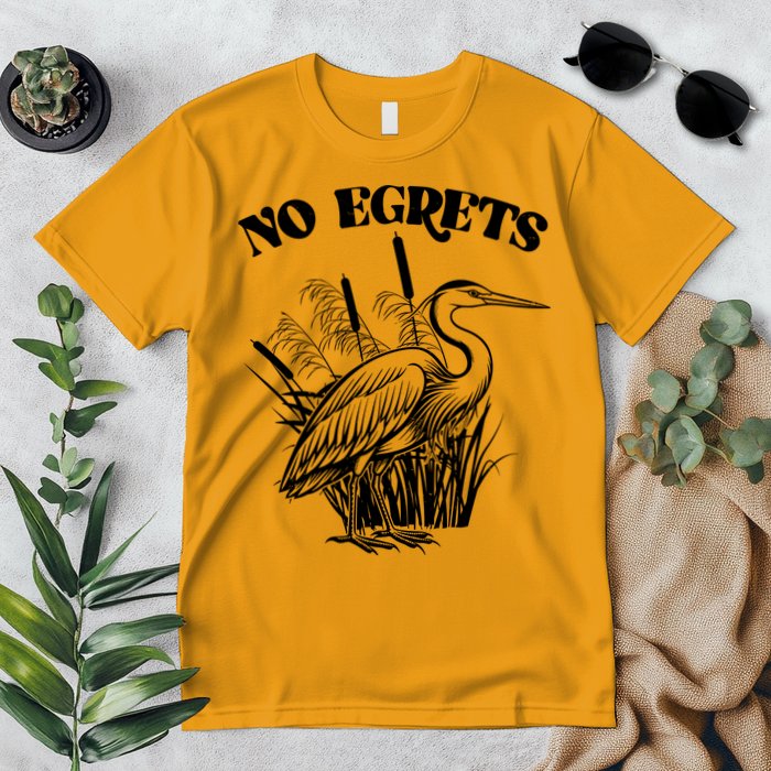Funny No Egrets No Regrets Bird Pun Premium T-Shirt