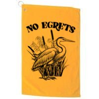 Funny No Egrets No Regrets Bird Pun Golf Towel
