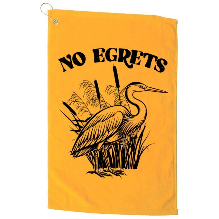 Funny No Egrets No Regrets Bird Pun Golf Towel