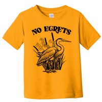 Funny No Egrets No Regrets Bird Pun Toddler T-Shirt