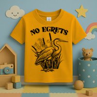 Funny No Egrets No Regrets Bird Pun Toddler T-Shirt