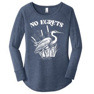 Funny No Egrets No Regrets Bird Pun Women's Perfect Tri Tunic Long Sleeve Shirt