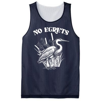 Funny No Egrets No Regrets Bird Pun Mesh Reversible Basketball Jersey Tank