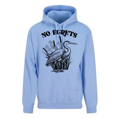 Funny No Egrets No Regrets Bird Pun Unisex Surf Hoodie