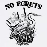 Funny No Egrets No Regrets Bird Pun Garment-Dyed Sweatshirt