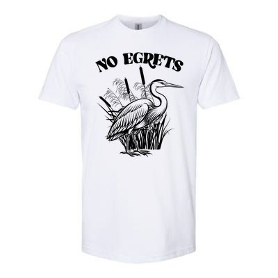 Funny No Egrets No Regrets Bird Pun Softstyle® CVC T-Shirt