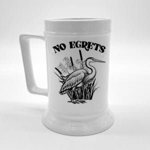 Funny No Egrets No Regrets Bird Pun Beer Stein