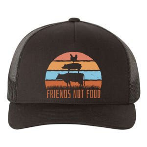 Friends Not Food Animal Lover Vegan Yupoong Adult 5-Panel Trucker Hat