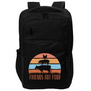 Friends Not Food Animal Lover Vegan Impact Tech Backpack