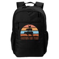 Friends Not Food Animal Lover Vegan Daily Commute Backpack