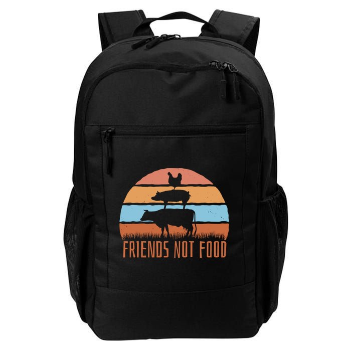 Friends Not Food Animal Lover Vegan Daily Commute Backpack