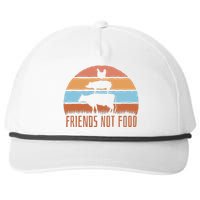 Friends Not Food Animal Lover Vegan Snapback Five-Panel Rope Hat