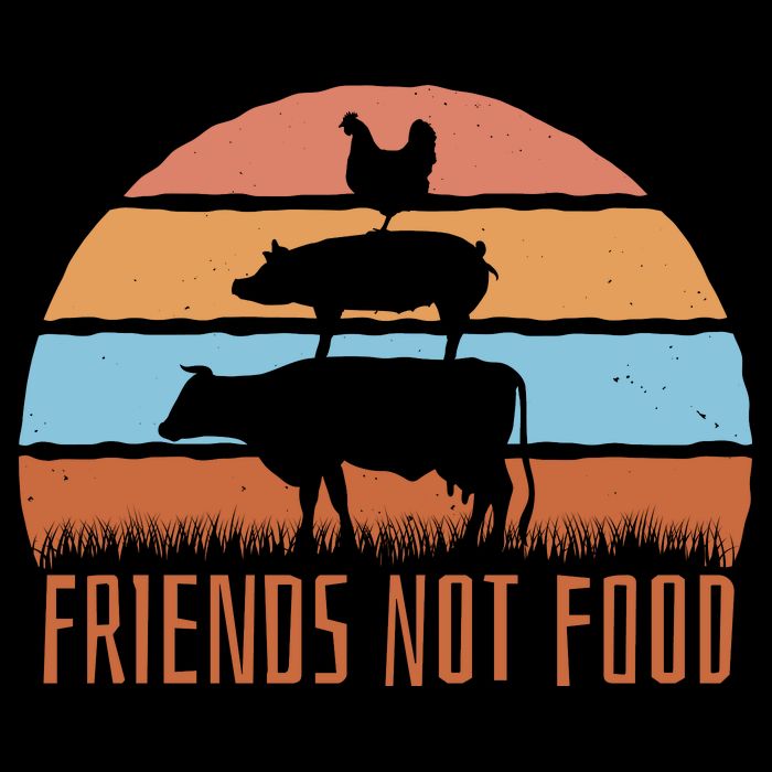 Friends Not Food Animal Lover Vegan Bucket Hat