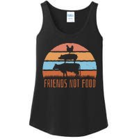 Friends Not Food Animal Lover Vegan Ladies Essential Tank