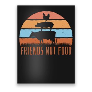 Friends Not Food Animal Lover Vegan Poster