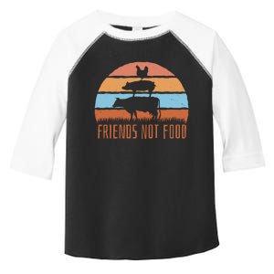 Friends Not Food Animal Lover Vegan Toddler Fine Jersey T-Shirt