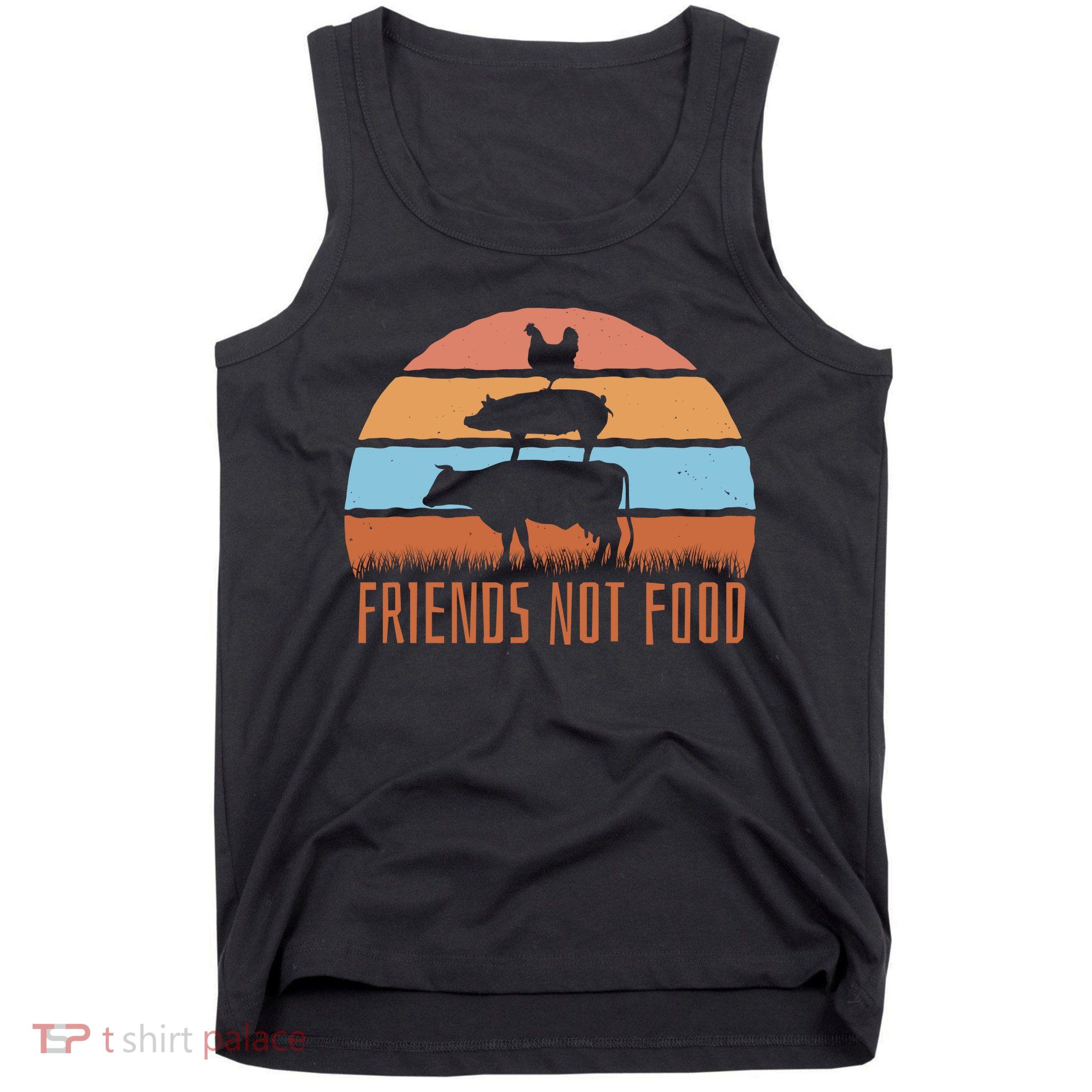 Friends Not Food Animal Lover Vegan Tank Top