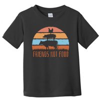 Friends Not Food Animal Lover Vegan Toddler T-Shirt