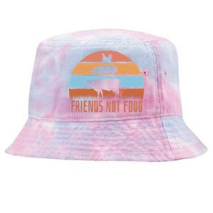 Friends Not Food Animal Lover Vegan Tie-Dyed Bucket Hat