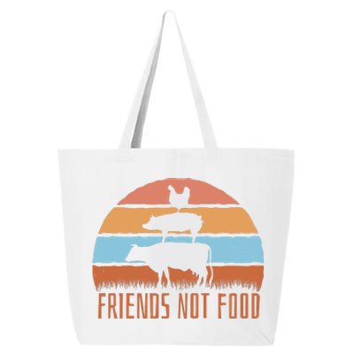 Friends Not Food Animal Lover Vegan 25L Jumbo Tote