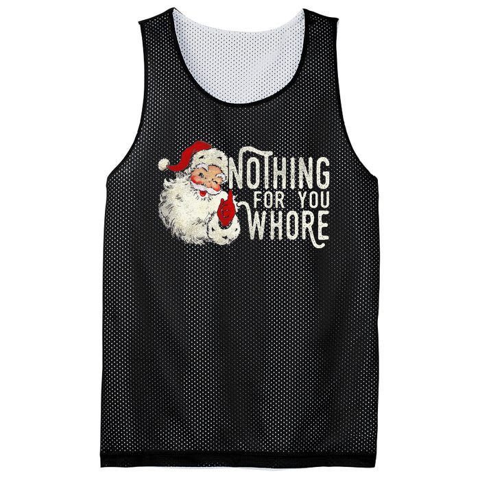 Funny Nothing For You Santa Christmas Christmas Gift For Christmas Party Mesh Reversible Basketball Jersey Tank