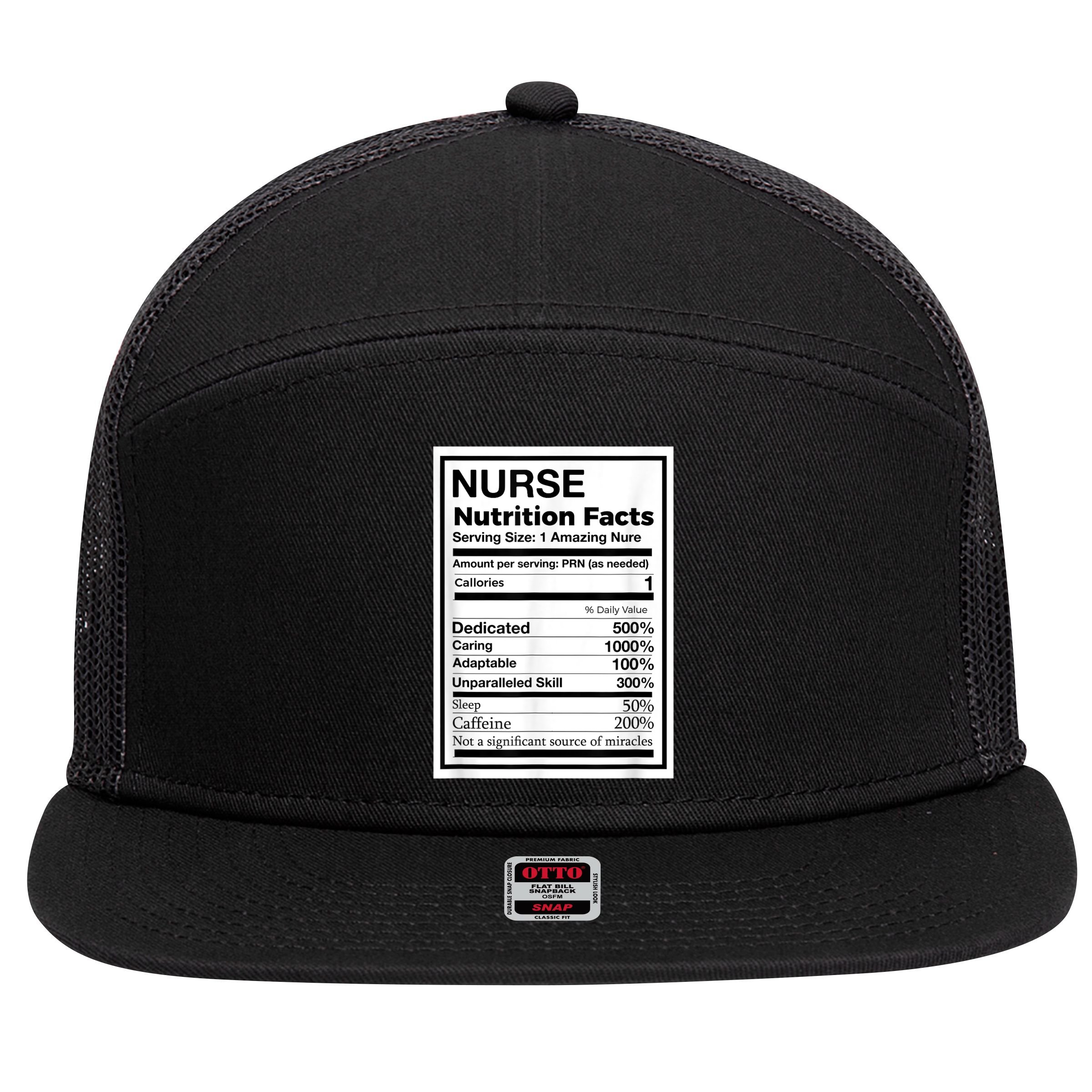 Funny Nurse 7 Panel Mesh Trucker Snapback Hat