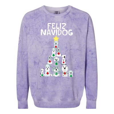 Feliz Navidog Feliz Navidad Christmas For Dog Lovers Colorblast Crewneck Sweatshirt